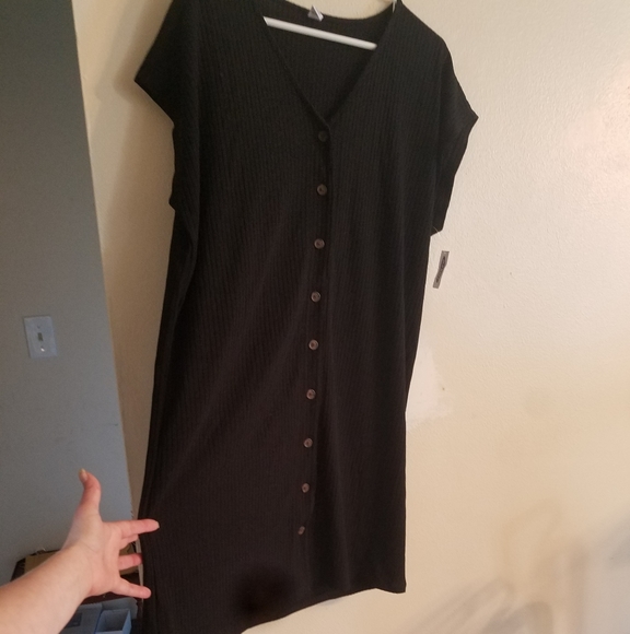 Old Navy Dresses & Skirts - Rib-Knit Button-Front Shift Dress for Women